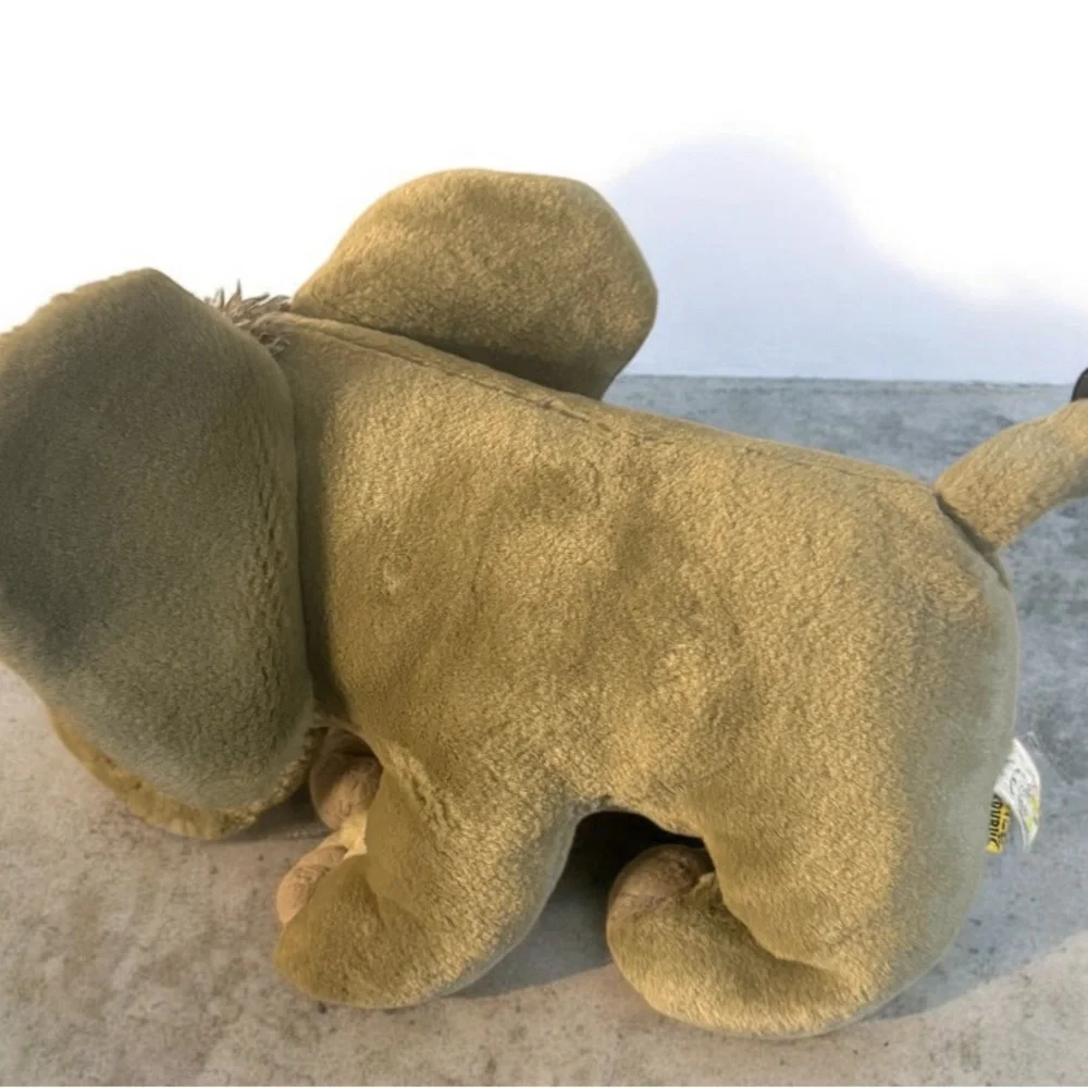 Plush Elephant Stuffed Animal - Green and Gray